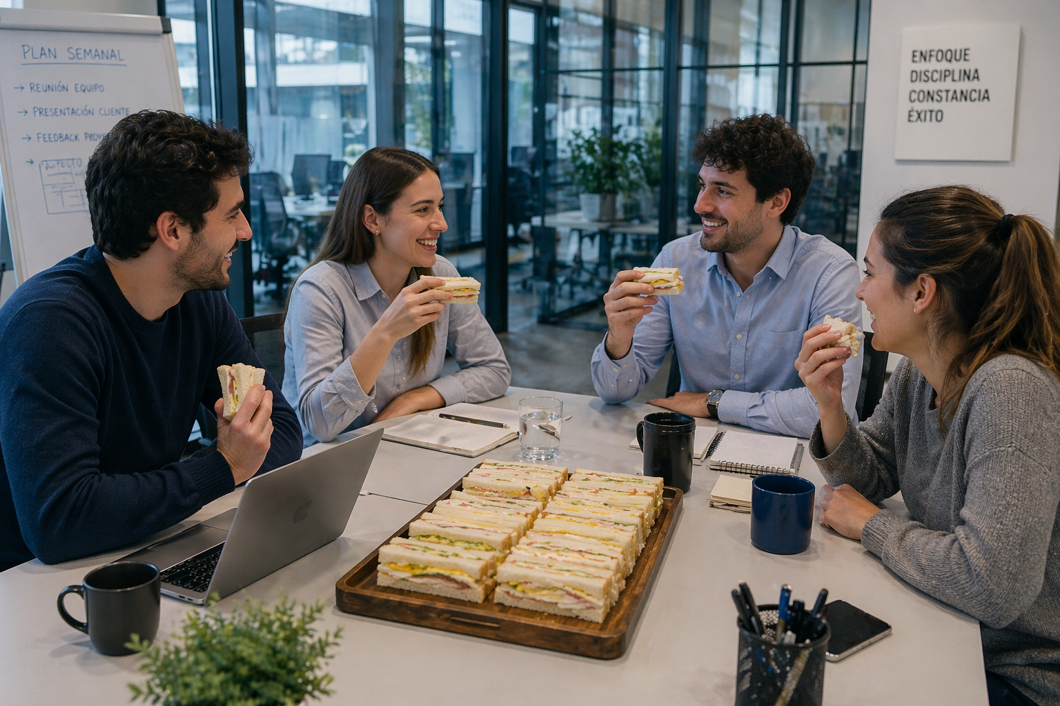Opciones de sándwiches y tortas saladas para eventos